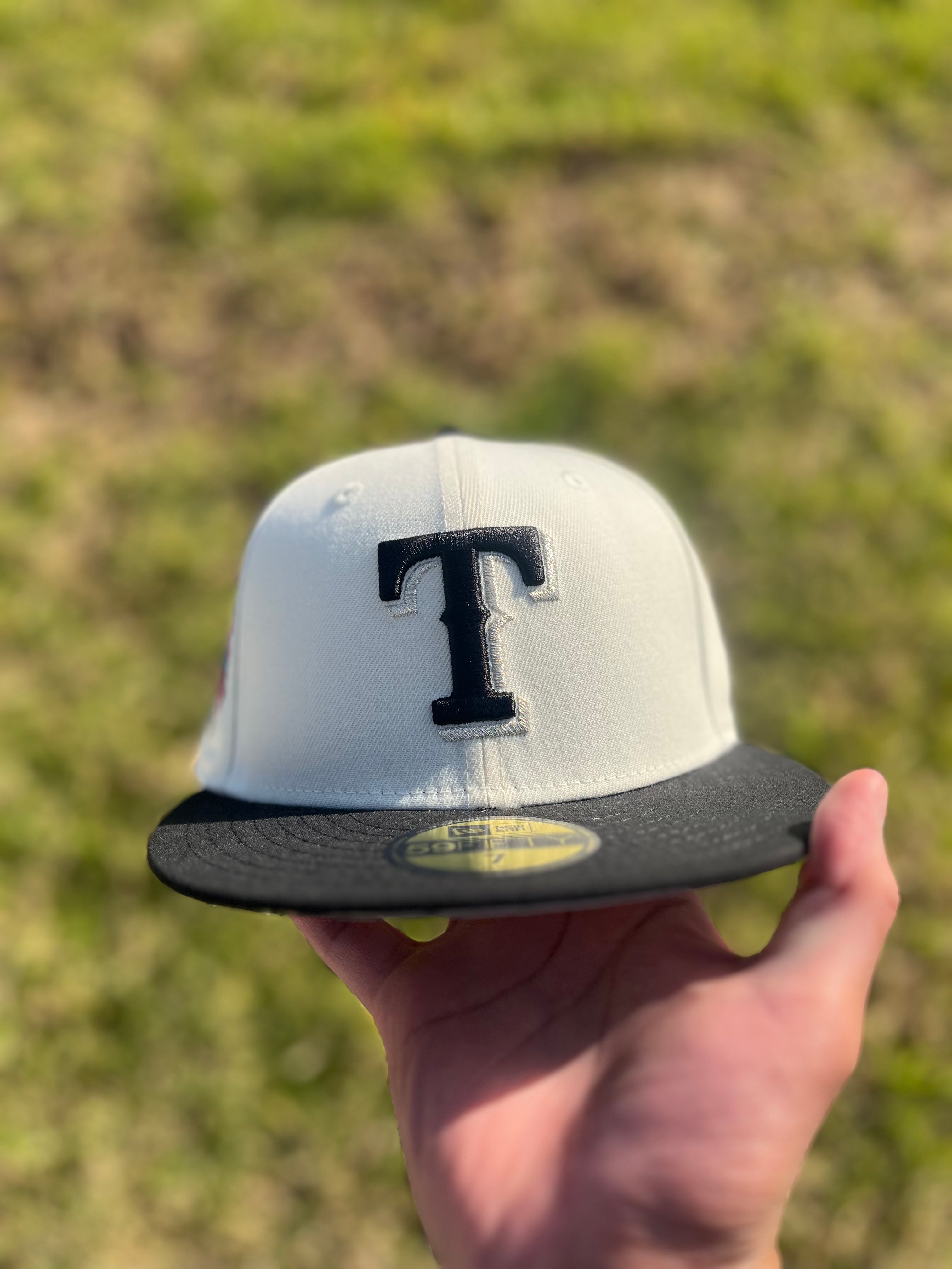 Fitted Hat Texas Rangers Cream and Black 7
